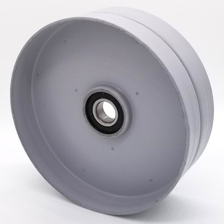 Terre Products Flat Idler Pulley - 6'' Flat Dia. - 17mm Bore - Steel 32600212